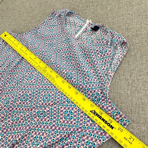 GAP Romper Large Elastic Waist Blue‎ Pink Red White Round Neck Sleeveless - Picture 9 of 16